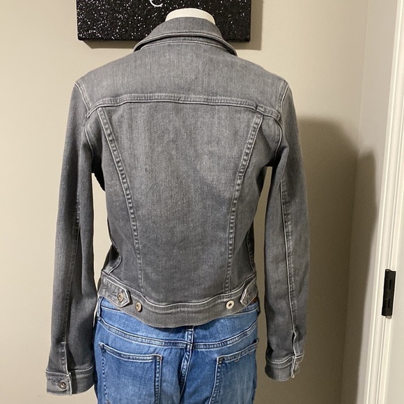AG Adriano Goldschmied Robyn Jean Jacket Dark Gray Slim Pockets Sz XS NEW - Picture 9 of 13